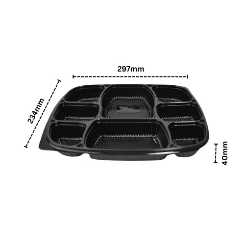 8 Compartment Meal Box Tray With Lid