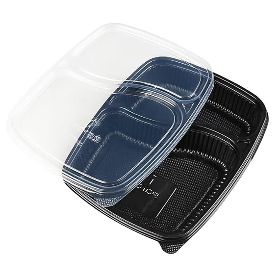 2 Compartment Meal Box Tray With Lid