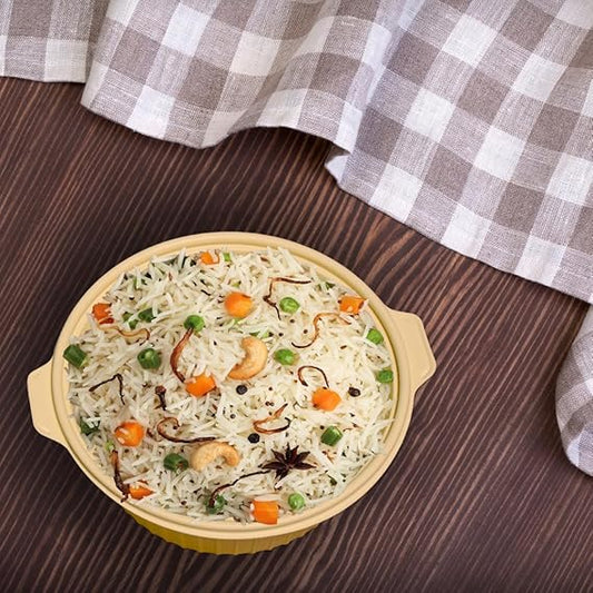 Round Cornstarch Disposable Food Container With Lid – 350 ML