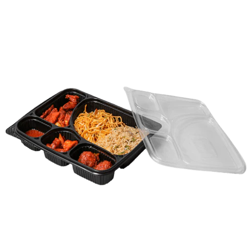 5 Compartment Meal Box XL Tray With Lid