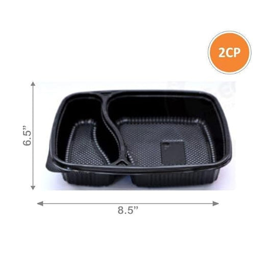 2 Compartment Meal Box Tray With Lid