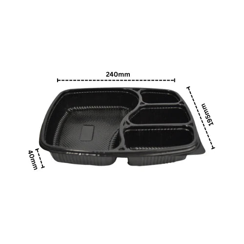 4 Compartment Meal Box Tray with Lid