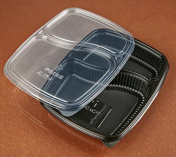 2 Compartment Meal Box Tray With Lid
