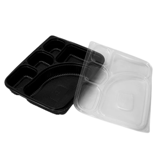 5 Compartment Meal Box XL Tray With Lid