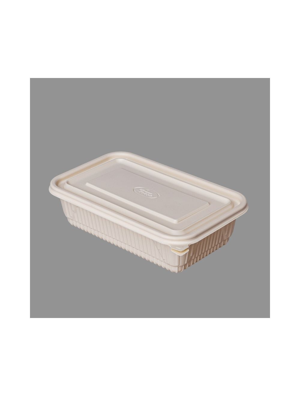 Rectangular Cornstarch Disposable Food Container With Lid – 500 ML