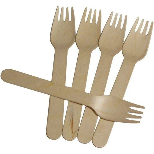 140 mm Disposable Wooden Fork