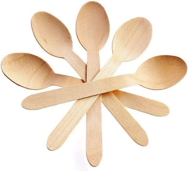160 mm Disposable Wooden Spoons