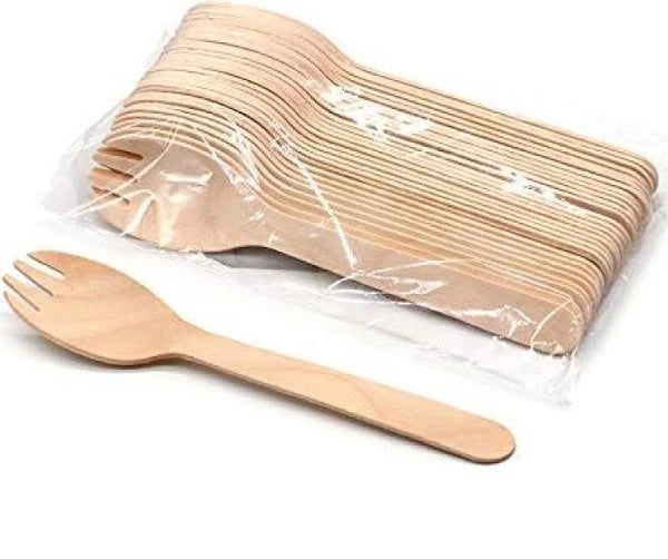 160 mm Disposable Wooden Spork