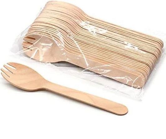 160 mm Disposable Wooden Spork